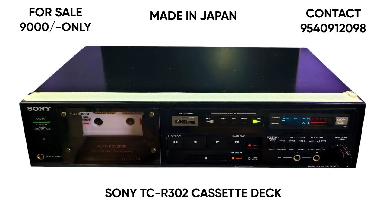 SONY TC-R302 STEREO CASSETTE DECK Contact No-9540912098
