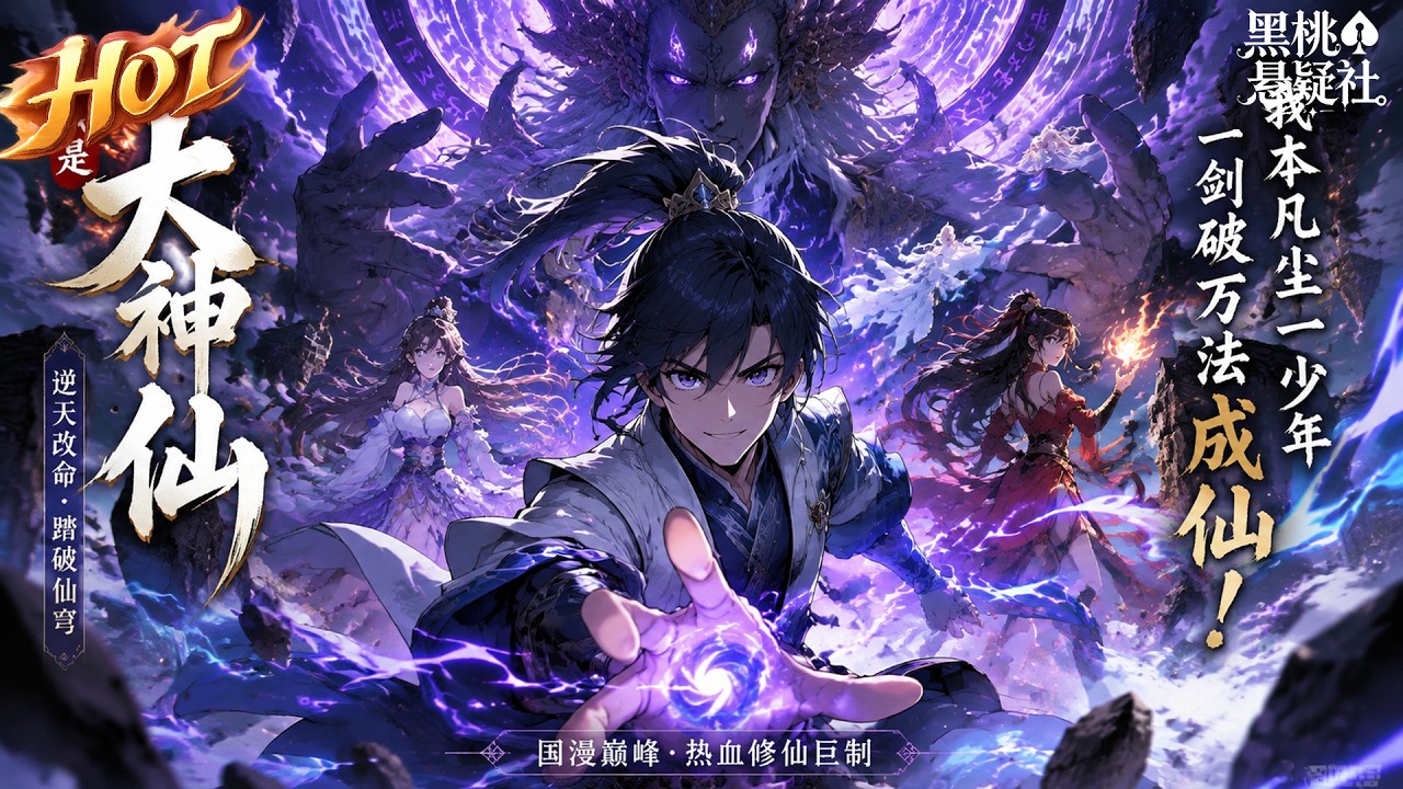 最热合集!《我是大神仙》:少年意外踏入修仙天地,身负旷世机缘天赋超群,一路冲破重重桎梏,踏遍诸天山河,成长为威震三界的绝顶仙尊!#热血 #玄幻 #修仙 #爽文 #战斗 #男频 #黑桃悬疑社