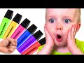 Five Kids The Colors Song + More Children's Songs and Videos