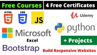 Udemy Free Certificate Courses Microsoft Excel Python Bootstrap HTML CSS Online Classes #DeepShukla