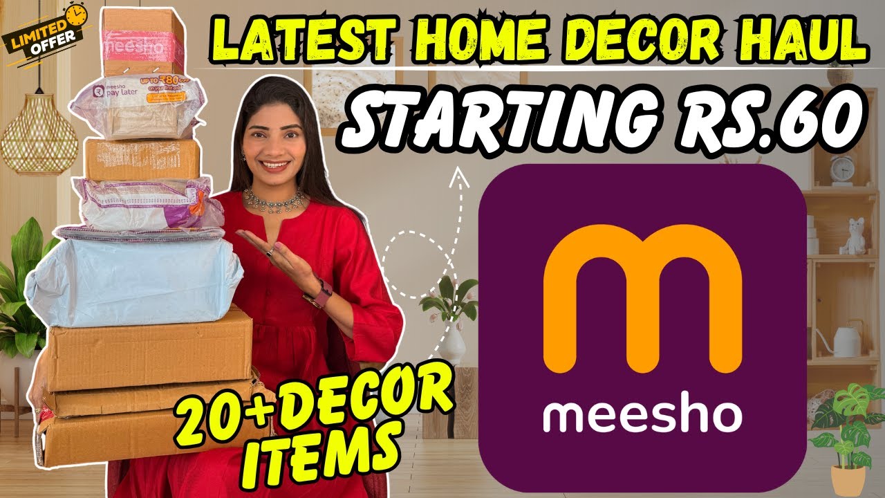 Meesho Home Decor Haul 😍 | Wall Decor, Showpieces & More Under ₹300