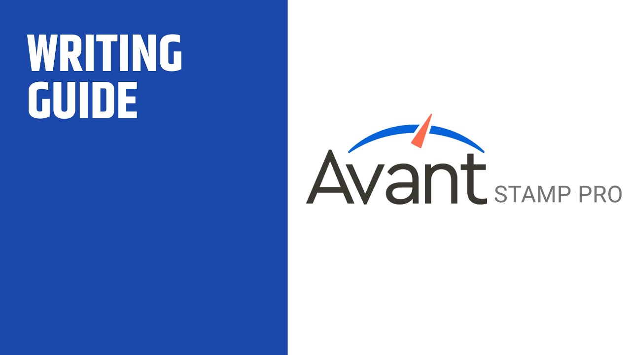 Avant STAMP PRO Writing Guide YouTube