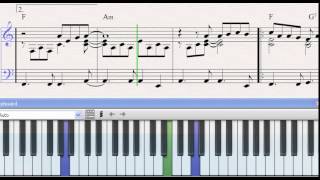 Video thumbnail of "Partitura Piano Si No Te Hubieras Ido ( Marco A Solis ) demo"