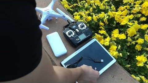 Syma X5C-1 Drone how to charge with portable phone charger