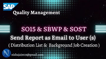 SAP QM | Send SAP Report as Email to User(s) in SAP Quality Management