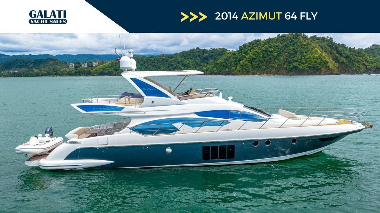 2014 Azimut 64 Fly “Costa Luna” For Sale – Dual Seakeepers, CAT