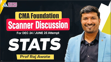 CMA Foundation Statistics L 06 📊 | Scanner Series 📝 | Past Exam Questions | By Raj Awate 🎯