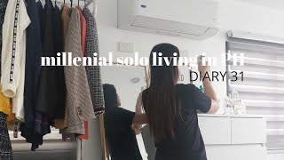 VLOG #31 MILLENIAL SOLO LIVING | home alone + some law school update (recit + study routine)