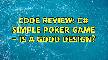 Code Review: C# Simple Poker Game - Is a good Design?
