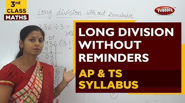 #Class 3 Mathematics | Long division without reminder | Easy Maths in Telugu Explanation