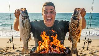 3 أيام ديال الصيد في العاصفة 🌊 صيد الدرعي بتقنية بارشينو والطبخ على الفحم 🔥
