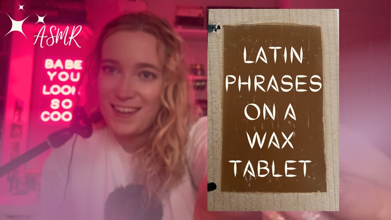Writing Latin phrases on a wax tablet! ASMR WRITING