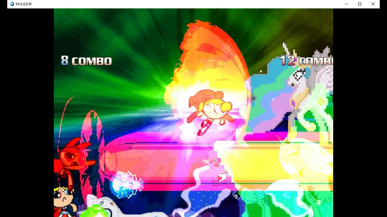 Luna, Celestia, DGBubbles, and Buttercup 2016 vs Berserk, Brute, Brat, and Rarity