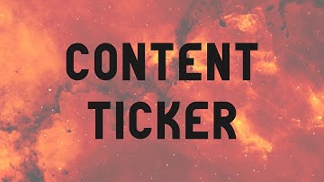 How to add a Content Ticker to Wordpress