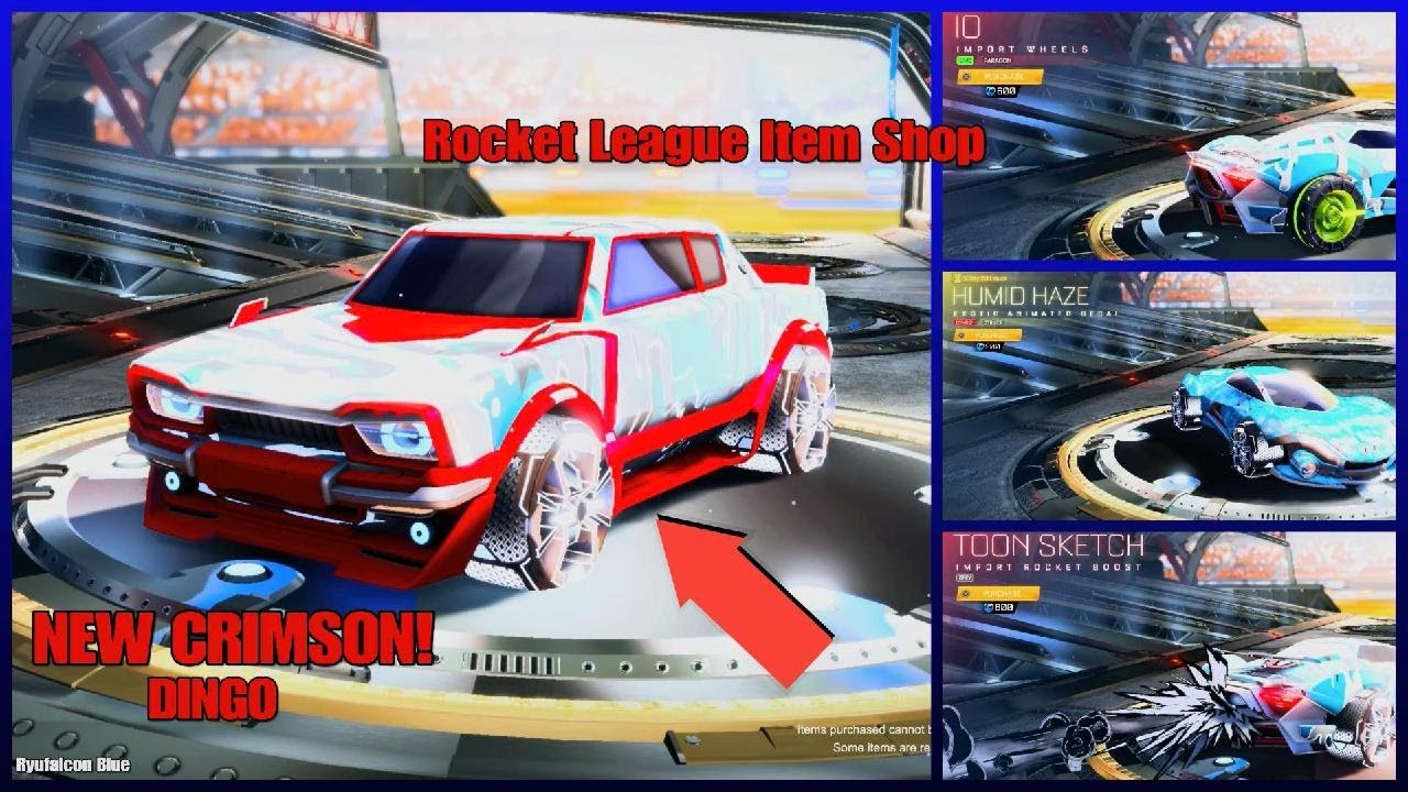 Rocket League Item Shop HD [NEW CRIMSON DINGO!]|Ryufalcon Blue