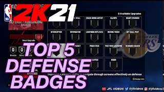 NBA 2K21: Top 5 Best Defense Badges! Become a Lockdown Defender!