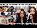 BLEACHING, PLUCKING, INSTALL, STYING, MAINTENANCE &amp; REMOVAL GLUELESS CLOSURE QUICKWEAVE | CURLSQUEEN