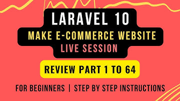 Laravel 10 Live Session | Review 1-64 E-commerce Part | Get Ready with Best E-commerce HTML Template