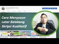 Cara menyusun latar belakang skripsi kualitatif