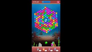 Bubble shooter game shooter bubble sea world level23 complete screenshot 4