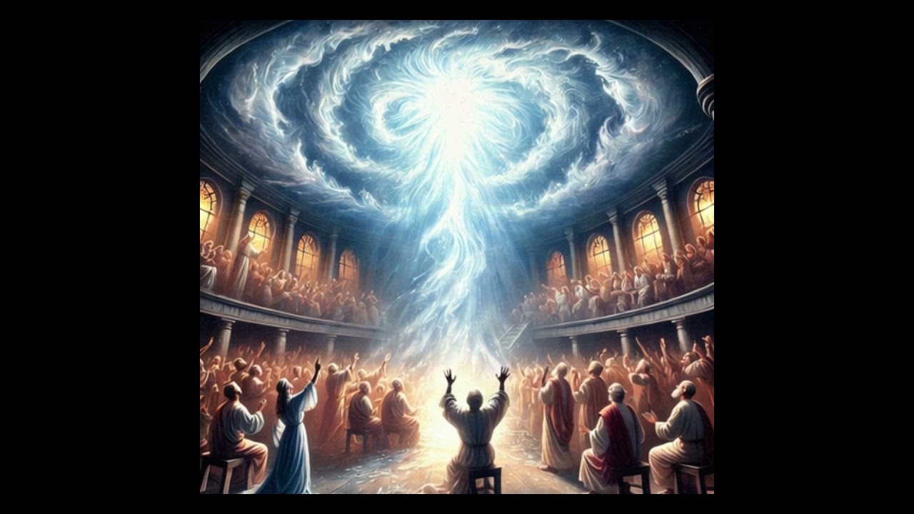 Thumbnail for encouragement video: 🔥 Acts 2:2-4 – The Power of Pentecost! 🙏✨ #bibleverse #motivation #fyp #god