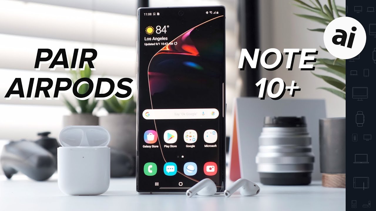 How to pair AirPods with the Samsung Galaxy Note 10+ - YouTube