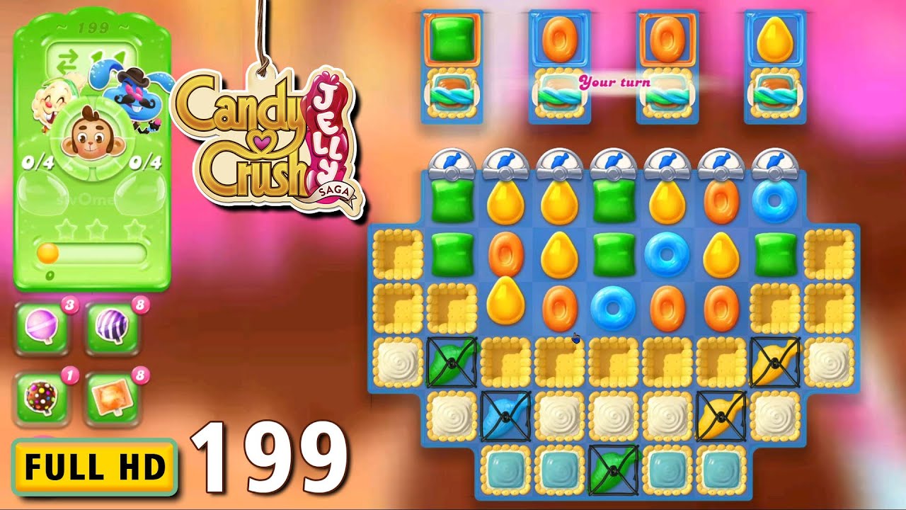 CANDY CRUSH JELLY | Level 199 [NO BOOSTER] FULL HD GAME PLAY - YouTube