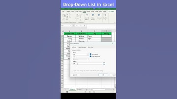 Drop Down List in #excel #virul  #ytshorts  #shorts #shortvideo #exceltutorial #shortsfeed