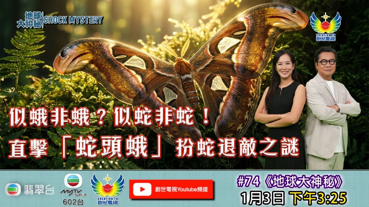 地球大神秘 #74 - 似蛾非蛾？似蛇非蛇！直擊「蛇頭蛾」扮蛇退敵之謎