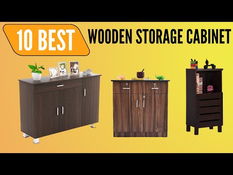 10 Best Wooden Storage Cabinets for Living Room in India with