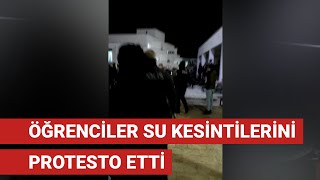 Öğrenciler su kesintilerini protesto etti