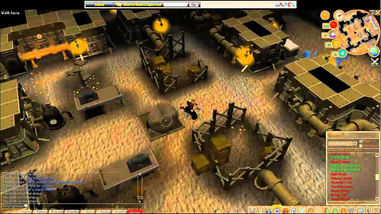 How to fix the elemental workshop in runescape.