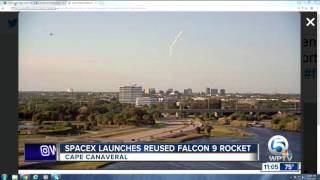 SpaceX successfully launches its first recycled rocket