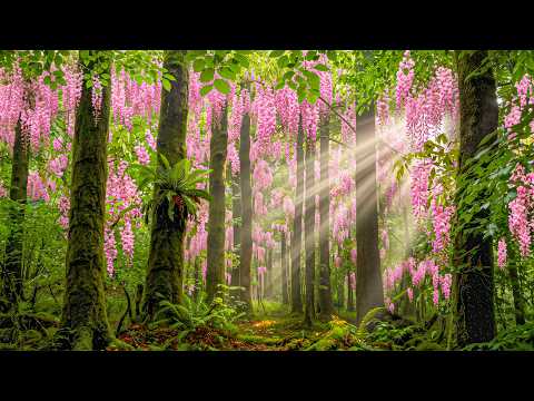 Wisteria 🌸 Beautiful Relaxing Music, Stress Relief Music, Calming Music in Flower Garden