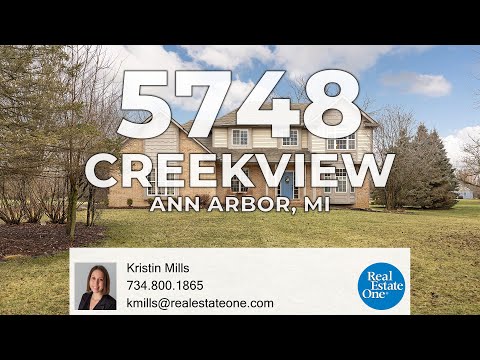 5748 Creekview Drive, Ann Arbor, MI home video tour
