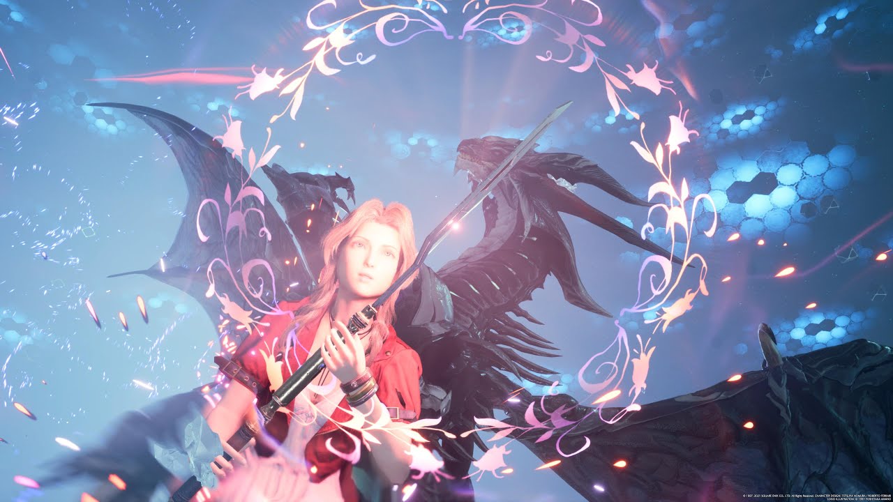 FF VII REMAKE Bahamut vs Aerith (Bladed Staff) YouTube