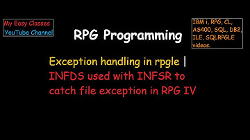 Exception handling in rpgle || INFDS used with INFSR to catch file exception in RPG.