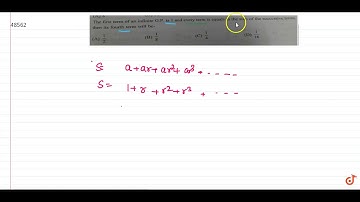 The first term of an infinite G.P. is 1 and every term is equals to the sum of the successive t...