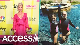 Pink Shows Off Medals w\/ Daughter Willow From Family Olympics