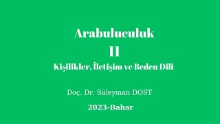 Arabuluculuk-11-2023 Kişilikler İletişim ve Beden Dili