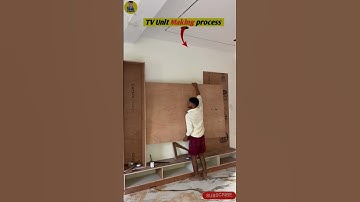Tv Unit Making process #shorts #tvunit #interiordesign #furniture