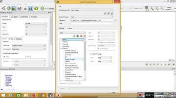 EDEM data export for analysis