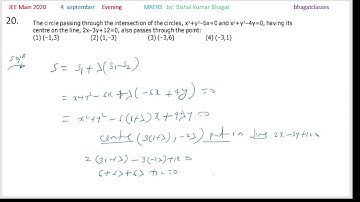 The circle passing through the intersection of the circles, x2 + y2 – 6x = 0 and x2 + y2 – 4y= 0,