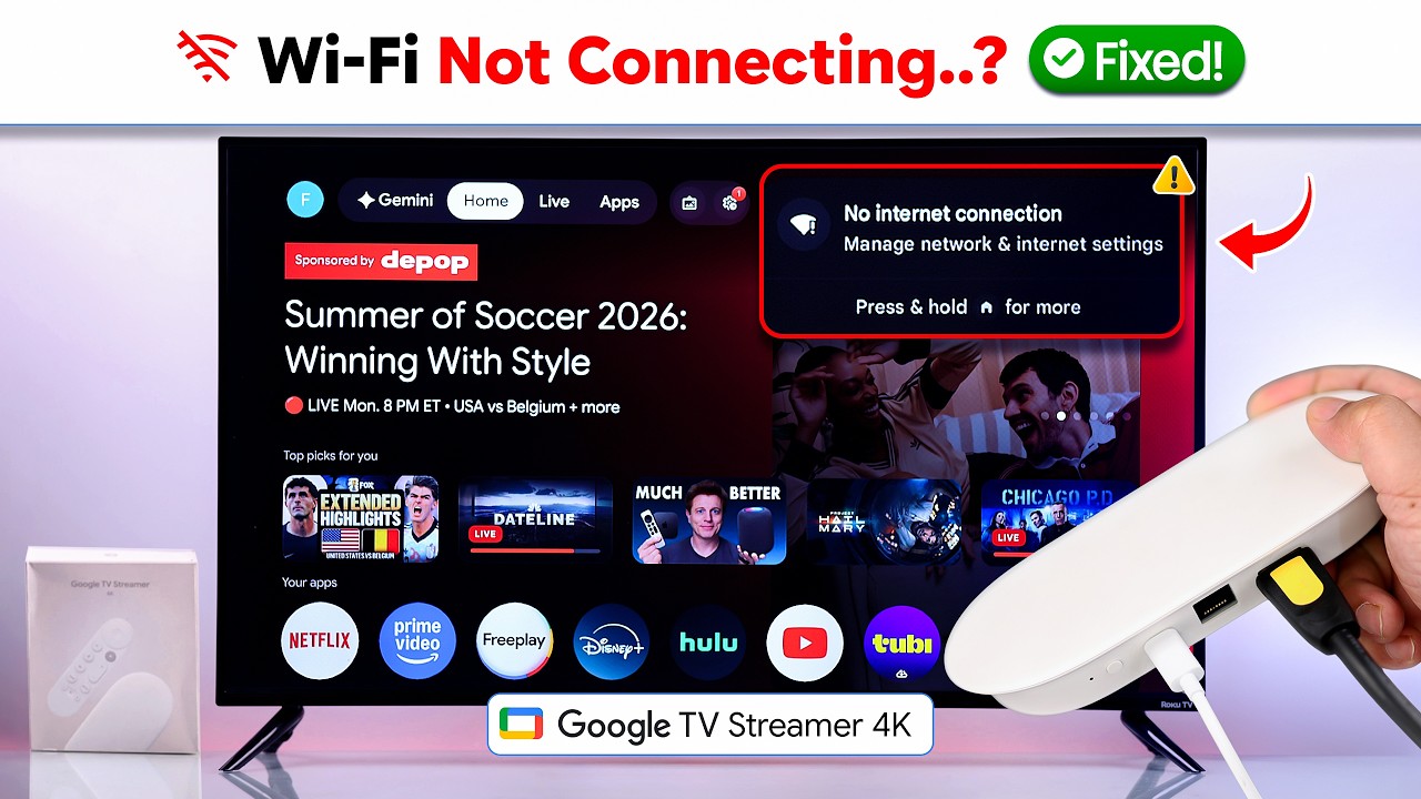 Google TV Streamer 4k Not Connecting to WiFi? Fix! - YouTube