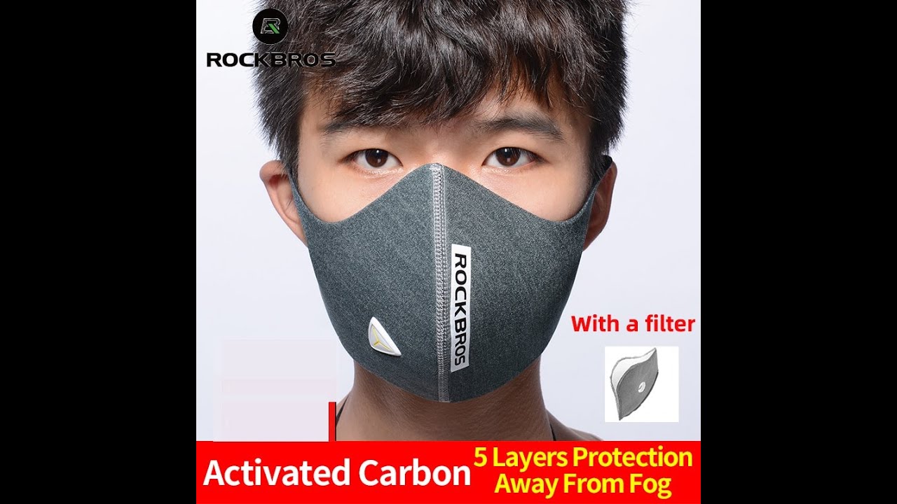 ROCKBROS Cycling Face Mask Bicycle Dust Mask Filter Sports Breathable PM2 5 Protective Mouth Muffle