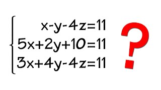 My 3 by 3 System of Equations Exam Question