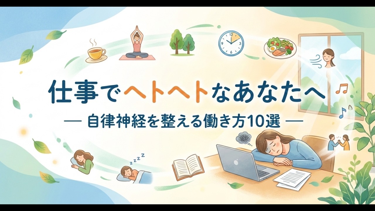仕事でヘトヘトなあなたへー自律神経を整える働き方10選ー