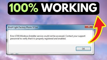 How To Fix Error 1719 Windows Installer