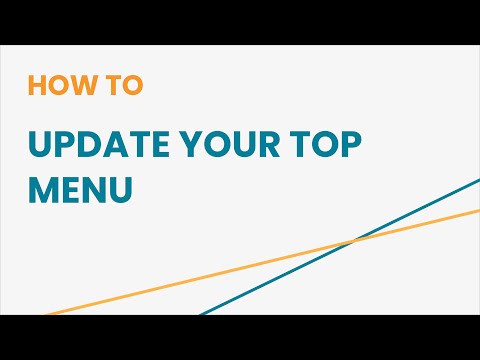 How to Update Your Top Menu - video from Cityhive