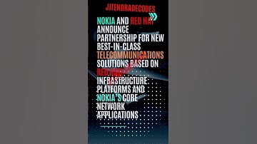 Nokia and Red hat in partnership @JitendraDeCodes